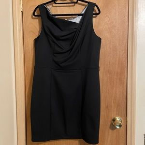 Ruched Front Little Black Dress